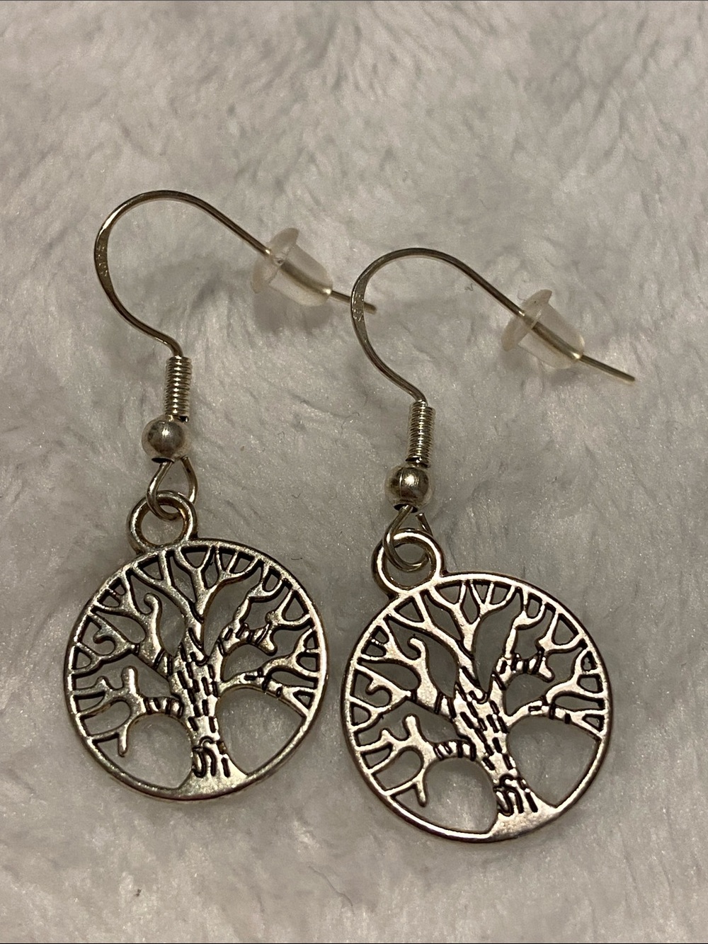 Silver Tree of Life Dangle Earrings - Women Jewelry